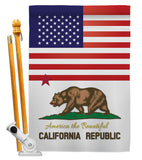 US California - States Americana Vertical Impressions Decorative Flags HG140556 Made In USA