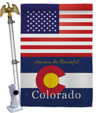 US Colorado - States Americana Vertical Impressions Decorative Flags HG140557 Made In USA