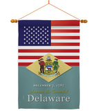 US Delaware - States Americana Vertical Impressions Decorative Flags HG140559 Made In USA