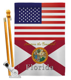 US Florida - States Americana Vertical Impressions Decorative Flags HG140561 Made In USA