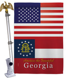 US Georgia - States Americana Vertical Impressions Decorative Flags HG140562 Made In USA
