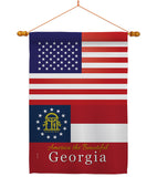 US Georgia - States Americana Vertical Impressions Decorative Flags HG140562 Made In USA
