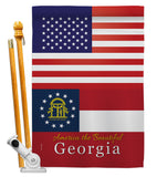 US Georgia - States Americana Vertical Impressions Decorative Flags HG140562 Made In USA