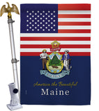 US Maine - States Americana Vertical Impressions Decorative Flags HG140571 Made In USA