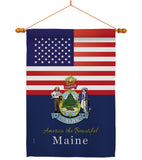 US Maine - States Americana Vertical Impressions Decorative Flags HG140571 Made In USA