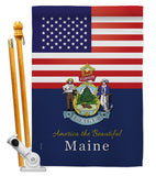 US Maine - States Americana Vertical Impressions Decorative Flags HG140571 Made In USA