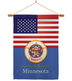 US Minnesota - States Americana Vertical Impressions Decorative Flags HG140575 Made In USA