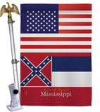 US Mississippi - States Americana Vertical Impressions Decorative Flags HG140576 Made In USA