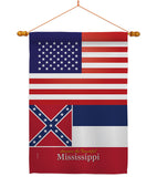 US Mississippi - States Americana Vertical Impressions Decorative Flags HG140576 Made In USA