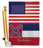 US Mississippi - States Americana Vertical Impressions Decorative Flags HG140576 Made In USA