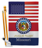 US Missouri - States Americana Vertical Impressions Decorative Flags HG140577 Made In USA