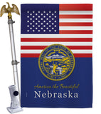 US Nebraska - States Americana Vertical Impressions Decorative Flags HG140579 Made In USA