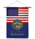 US Nebraska - States Americana Vertical Impressions Decorative Flags HG140579 Made In USA