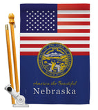 US Nebraska - States Americana Vertical Impressions Decorative Flags HG140579 Made In USA