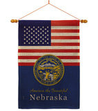 US Nebraska - States Americana Vertical Impressions Decorative Flags HG140579 Made In USA