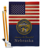 US Nebraska - States Americana Vertical Impressions Decorative Flags HG140579 Made In USA