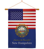 US New Hampshire - States Americana Vertical Impressions Decorative Flags HG140581 Made In USA