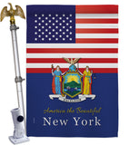 US New York - States Americana Vertical Impressions Decorative Flags HG140584 Made In USA