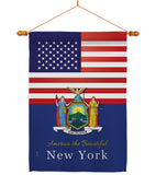 US New York - States Americana Vertical Impressions Decorative Flags HG140584 Made In USA