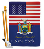 US New York - States Americana Vertical Impressions Decorative Flags HG140584 Made In USA