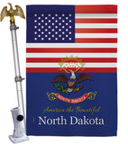 US North Dakota - States Americana Vertical Impressions Decorative Flags HG140586 Made In USA