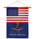 US North Dakota - States Americana Vertical Impressions Decorative Flags HG140586 Made In USA