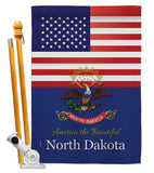 US North Dakota - States Americana Vertical Impressions Decorative Flags HG140586 Made In USA