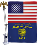 US Oregon - States Americana Vertical Impressions Decorative Flags HG140589 Made In USA