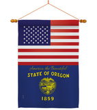 US Oregon - States Americana Vertical Impressions Decorative Flags HG140589 Made In USA