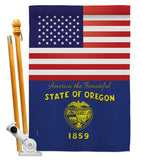 US Oregon - States Americana Vertical Impressions Decorative Flags HG140589 Made In USA