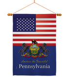 US Pennsylvania - States Americana Vertical Impressions Decorative Flags HG140590 Made In USA