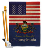 US Pennsylvania - States Americana Vertical Impressions Decorative Flags HG140590 Made In USA