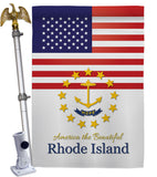 US Rhode Island - States Americana Vertical Impressions Decorative Flags HG140591 Made In USA