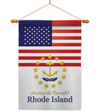 US Rhode Island - States Americana Vertical Impressions Decorative Flags HG140591 Made In USA