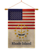 US Rhode Island - States Americana Vertical Impressions Decorative Flags HG140591 Made In USA