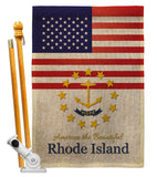 US Rhode Island - States Americana Vertical Impressions Decorative Flags HG140591 Made In USA