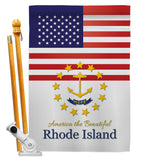 US Rhode Island - States Americana Vertical Impressions Decorative Flags HG140591 Made In USA