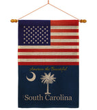 US South Carolina - States Americana Vertical Impressions Decorative Flags HG140592 Made In USA