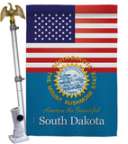 US South Dakota - States Americana Vertical Impressions Decorative Flags HG140593 Made In USA