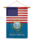 US South Dakota - States Americana Vertical Impressions Decorative Flags HG140593 Made In USA