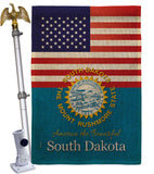 US South Dakota - States Americana Vertical Impressions Decorative Flags HG140593 Made In USA