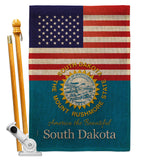 US South Dakota - States Americana Vertical Impressions Decorative Flags HG140593 Made In USA