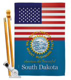 US South Dakota - States Americana Vertical Impressions Decorative Flags HG140593 Made In USA