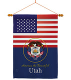 US Utah - States Americana Vertical Impressions Decorative Flags HG140596 Made In USA