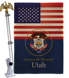 US Utah - States Americana Vertical Impressions Decorative Flags HG140596 Made In USA