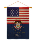 US Utah - States Americana Vertical Impressions Decorative Flags HG140596 Made In USA