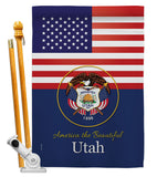 US Utah - States Americana Vertical Impressions Decorative Flags HG140596 Made In USA