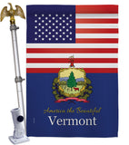 US Vermont - States Americana Vertical Impressions Decorative Flags HG140597 Made In USA