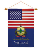 US Vermont - States Americana Vertical Impressions Decorative Flags HG140597 Made In USA