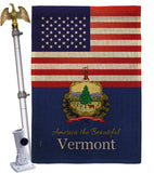 US Vermont - States Americana Vertical Impressions Decorative Flags HG140597 Made In USA